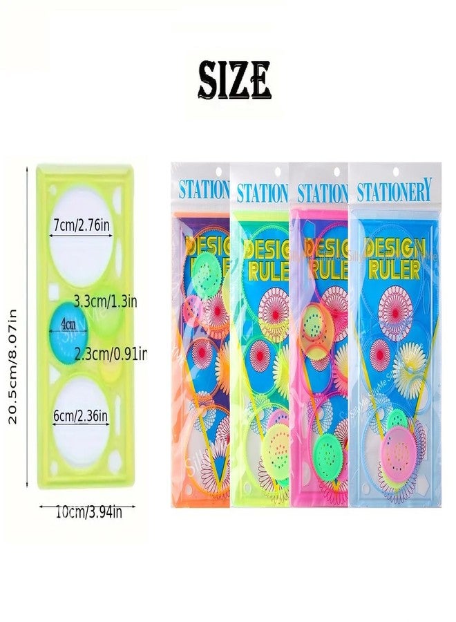 Sillyme 10pcs Spinograph Art Design Ruler Scale Set for Kids - Return Gifts birthday party for kids - return gift for kids age 6-10 10-12 - birthday return gift for kids 6-12 - Image 4